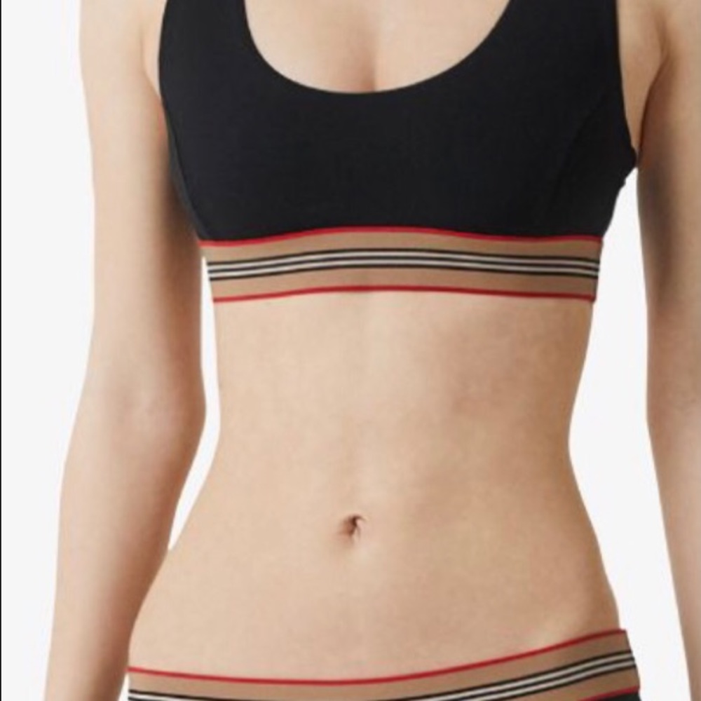 Burberry Icon Stripe Detail Bikini